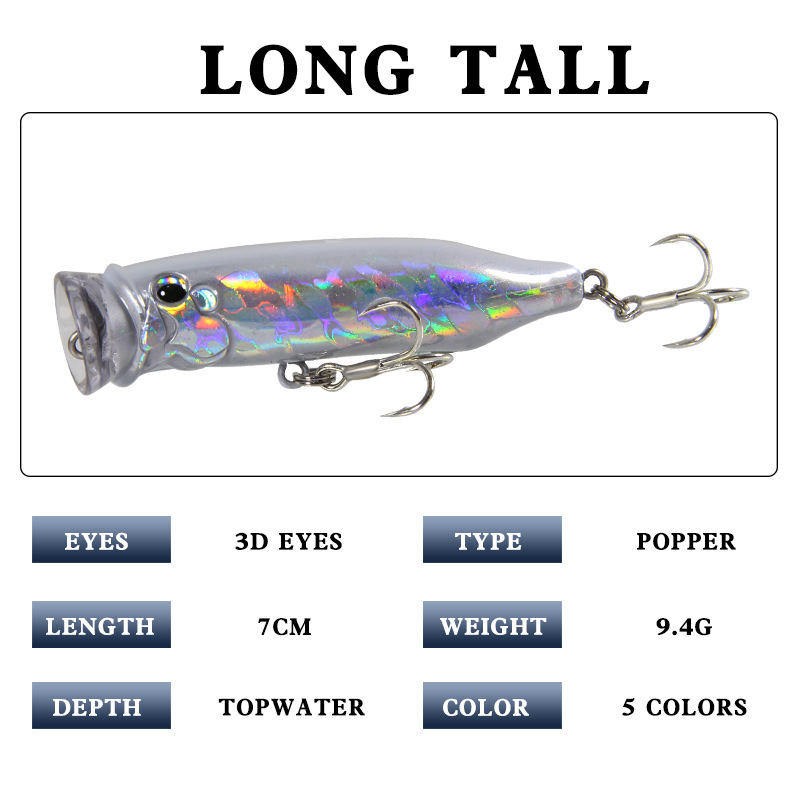 5Pcs Topwater Popper Fishing L - Fishing Lure Popper review and price